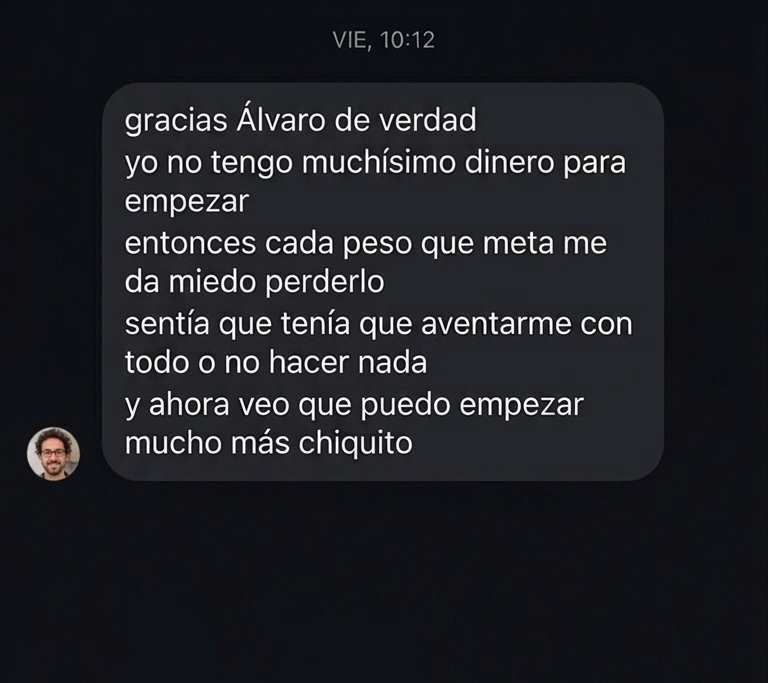Mensaje de una persona que compró la guía